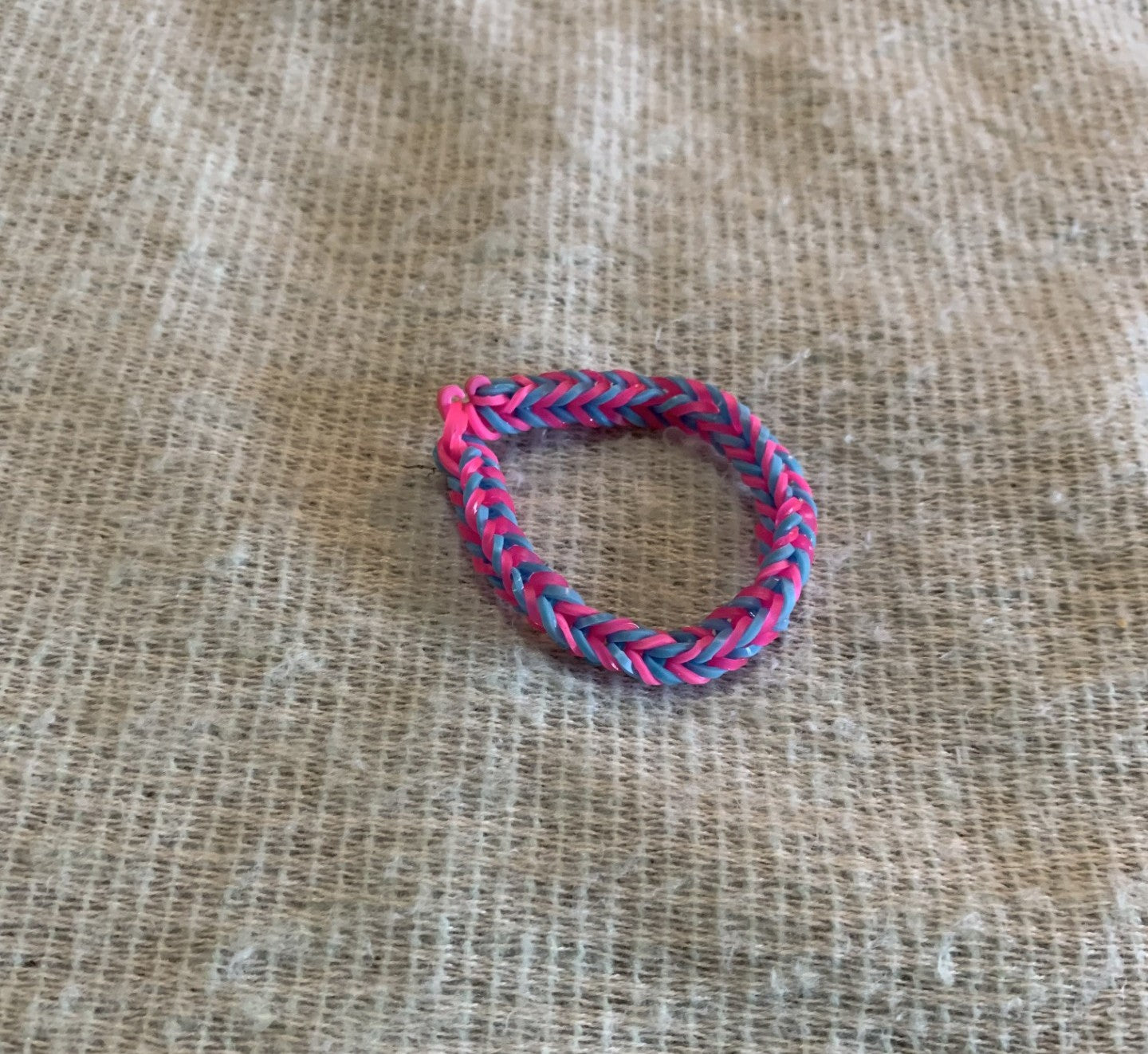 Fishtail Rubber Bracelet - Pink & Blue