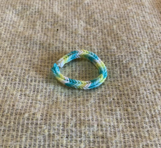 Fishtail Rubber Bracelet - Aquamarine