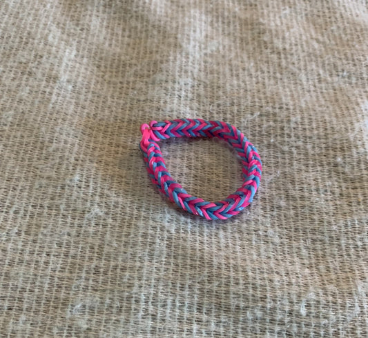 Fishtail Rubber Bracelet - Pink & Blue